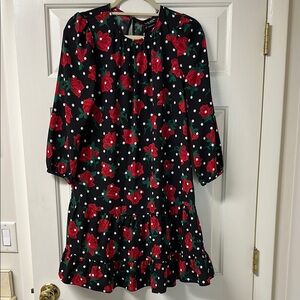 Floral women’s Dress - Black and Red